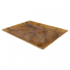 Resin faux encased leaf tray
